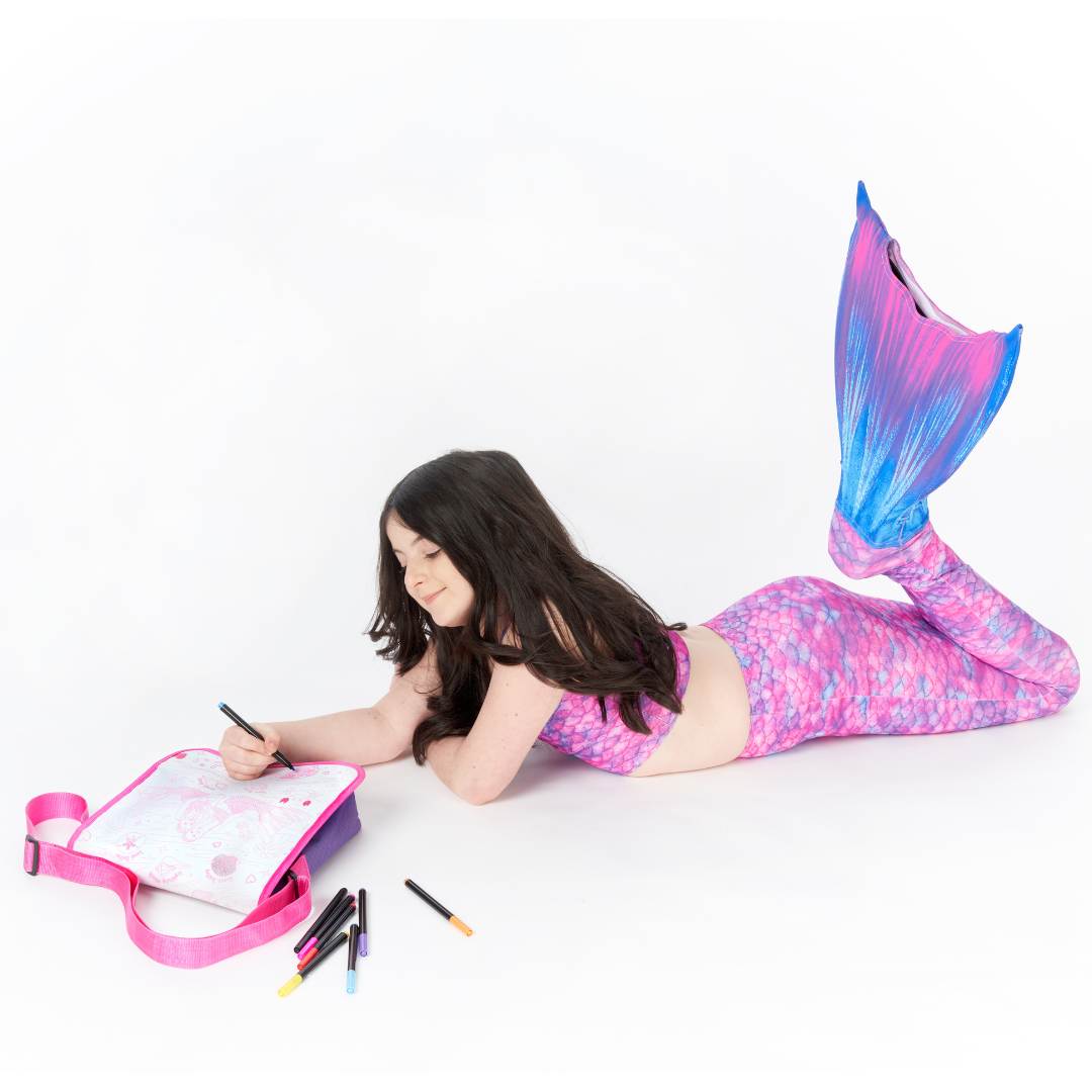 Unleash the Imagination: The Perfect Christmas Birthday Gift - Mermaid Messenger Bag with 10 Bright Colors and Educational Shell Names