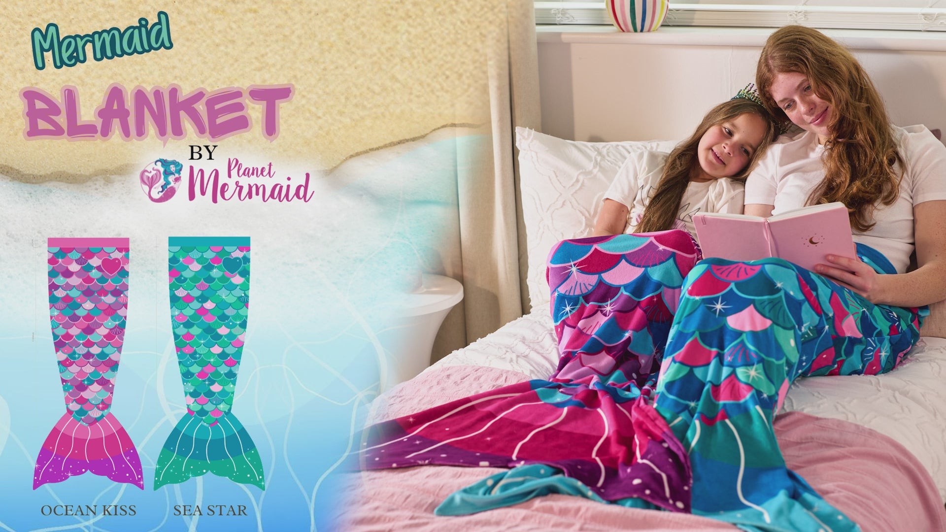 Load video: Mermaid Blanket - Sea Star