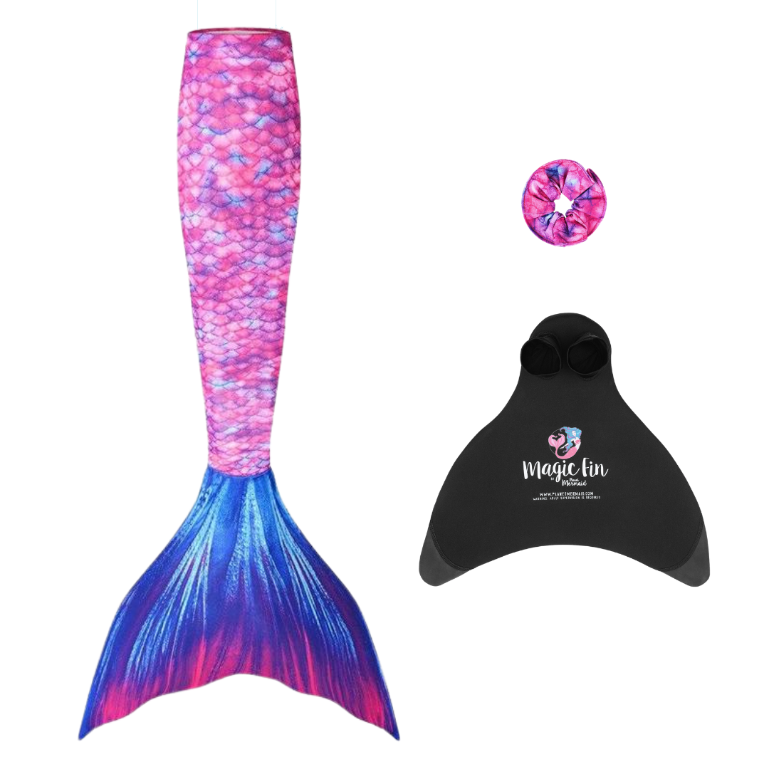 Mermaid Tail, Magic Fin and Matching Scrunchie Set