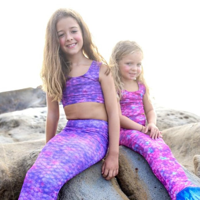 Purple Surf Crop Top
