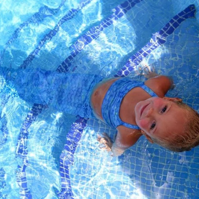 Frozen Aqua Mermaid fin fun at the pool