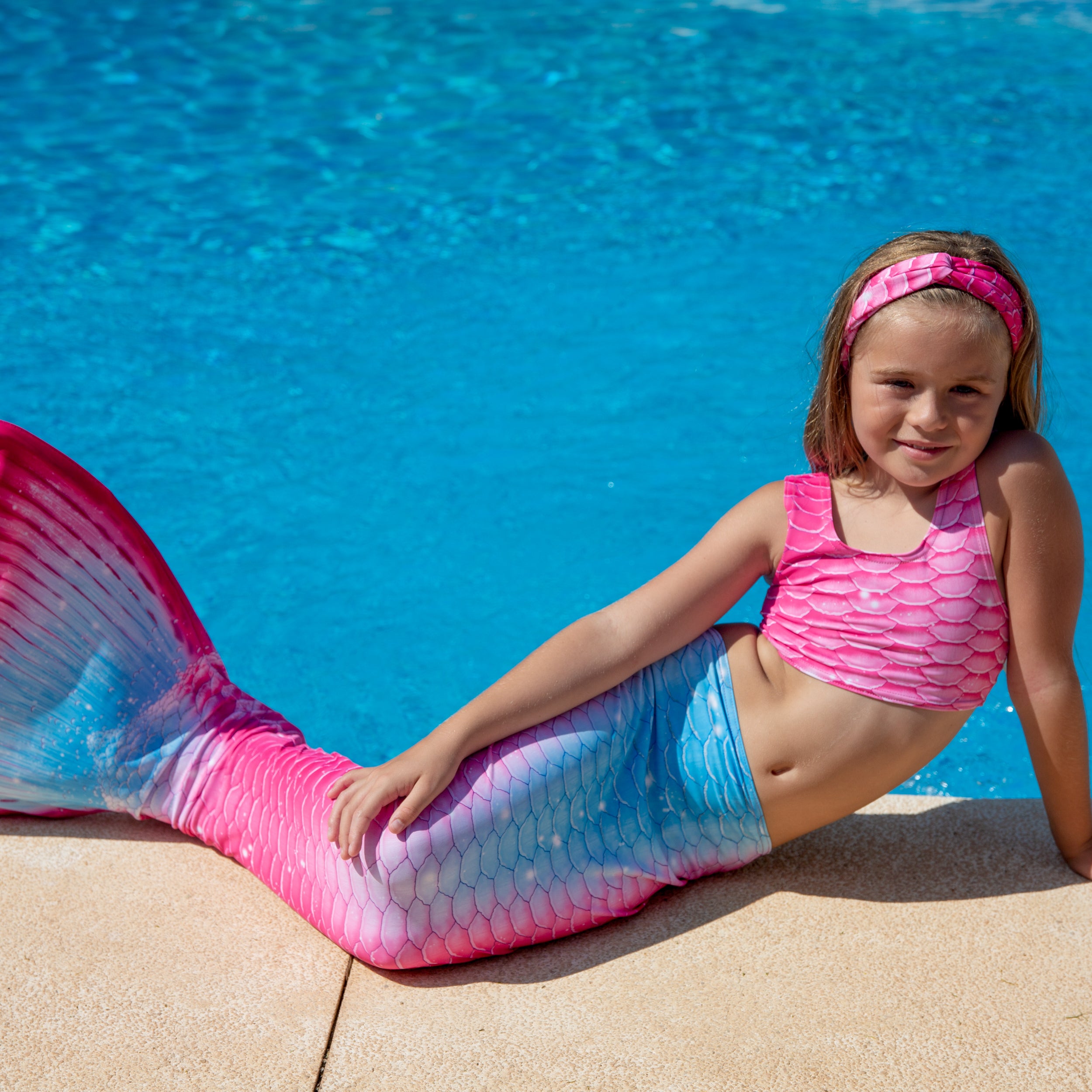 Passion Pink Mermaid Cheveux Wrap