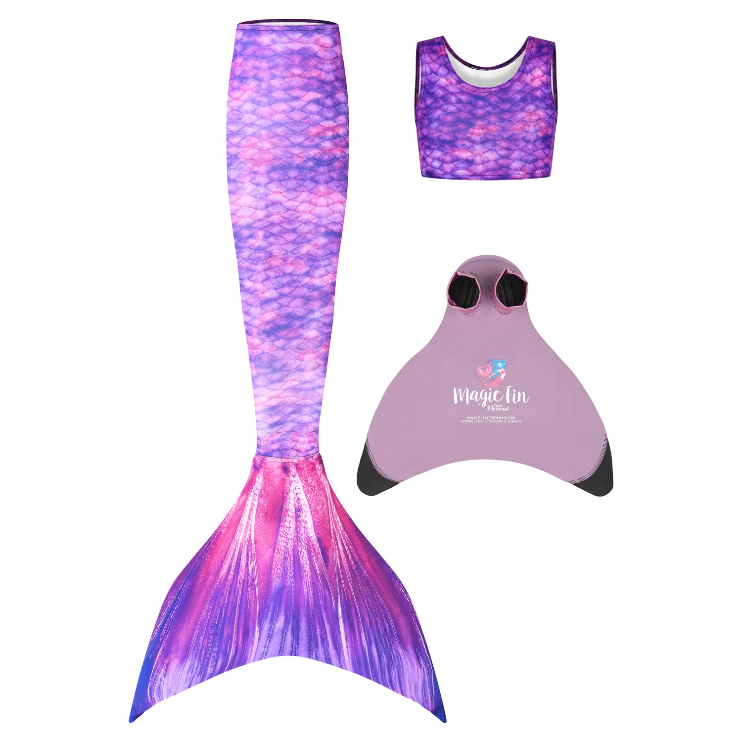 Purple Surf Mermaid Tail
