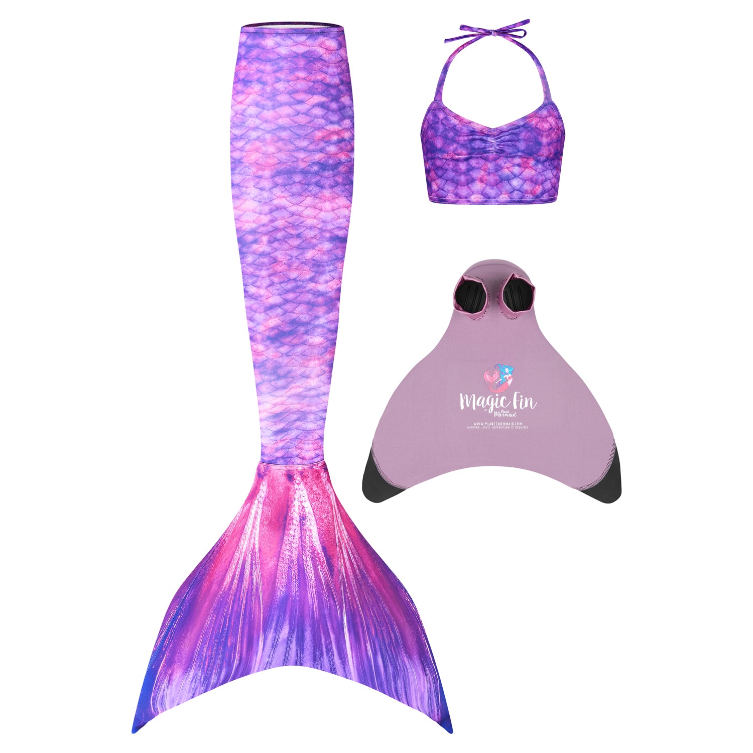 Purple Surf Mermaid Tail