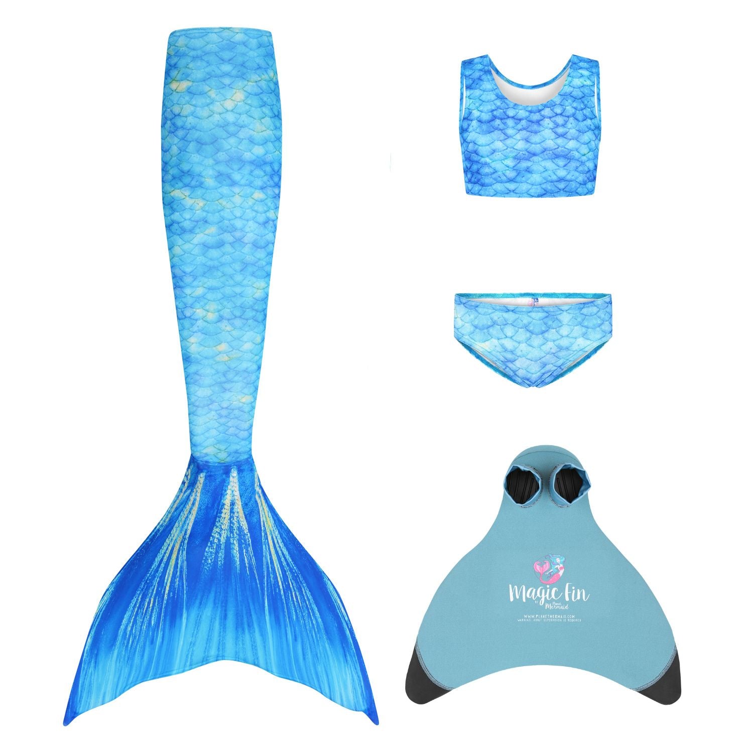Deluxe Frozen Aqua Mermaid Tail Set