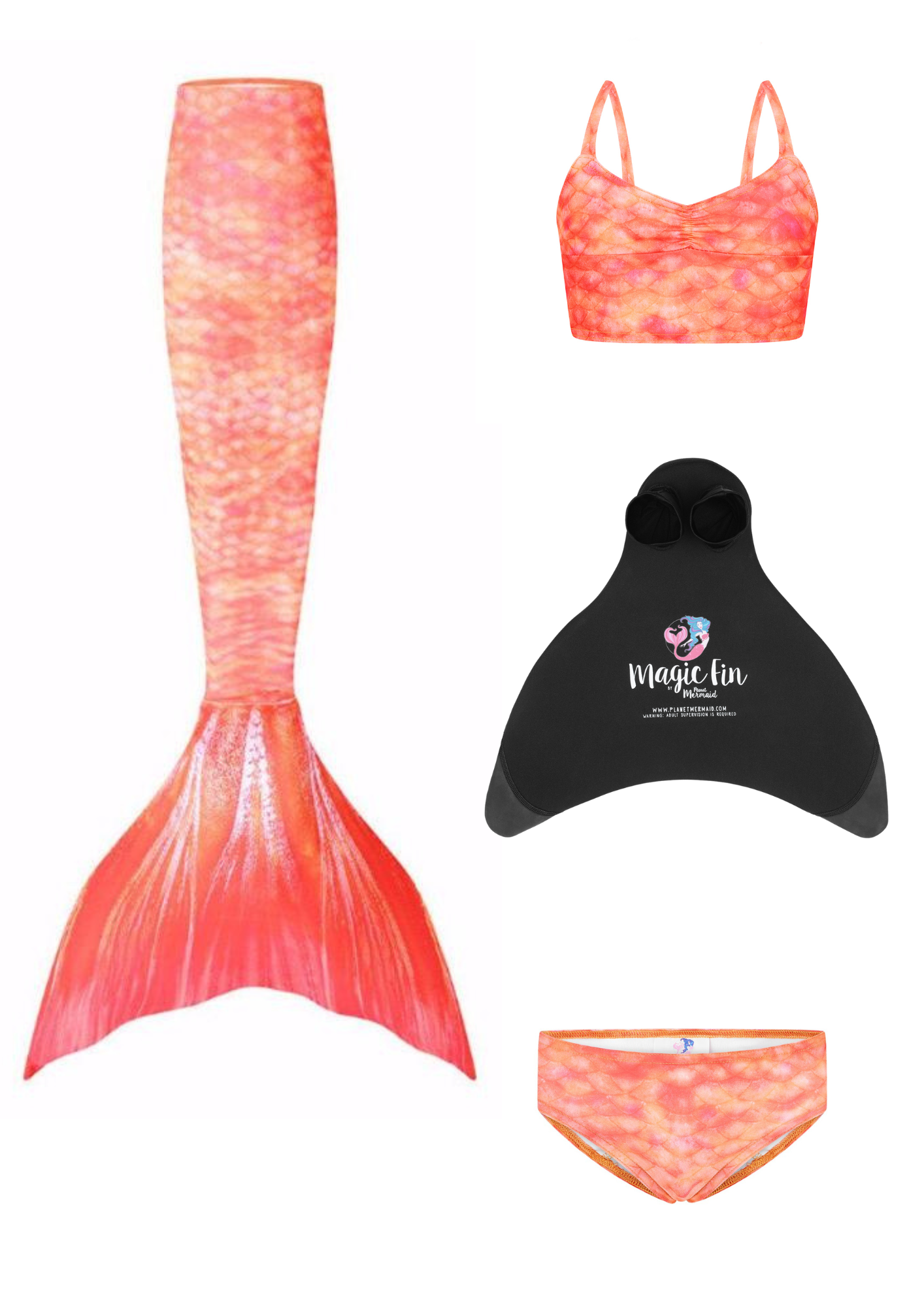 Sunset Splash Mermaid Tail Set