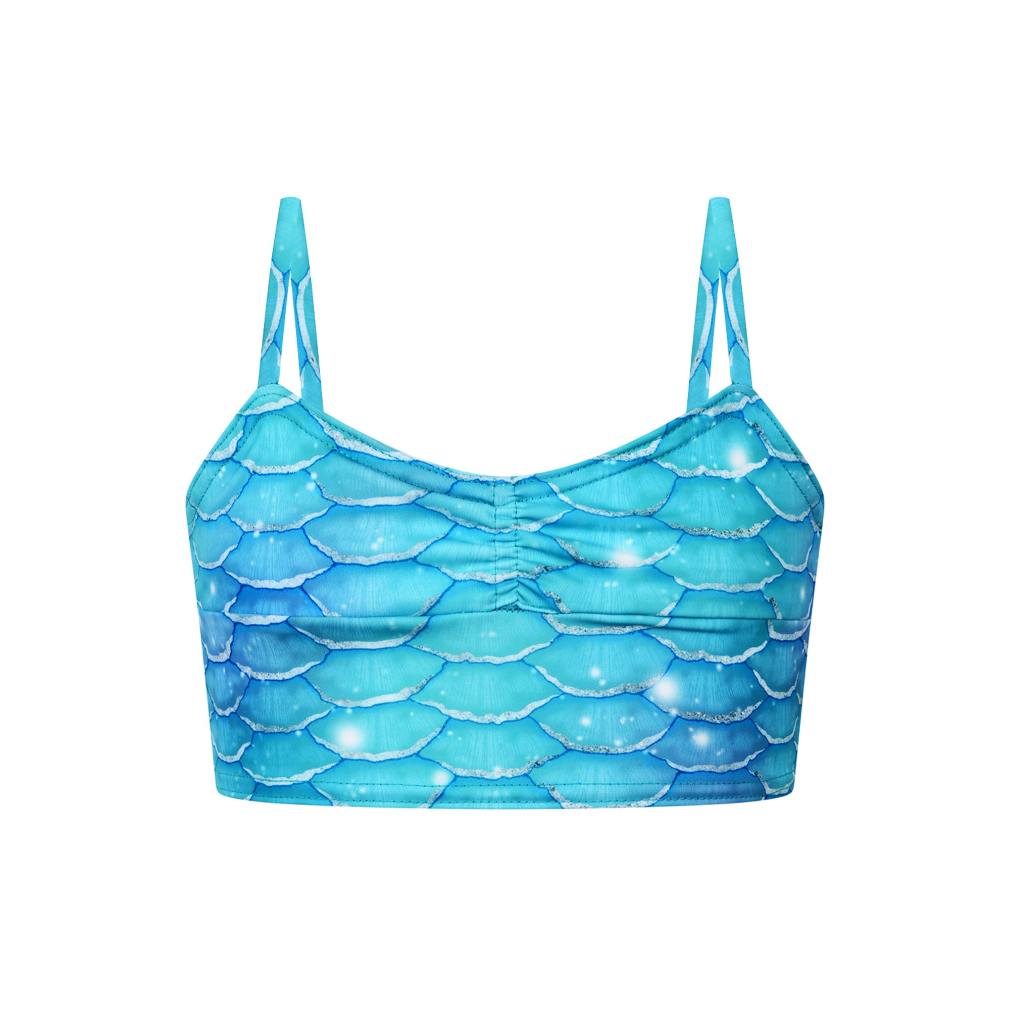 Bikini de sirena de surfista de plata