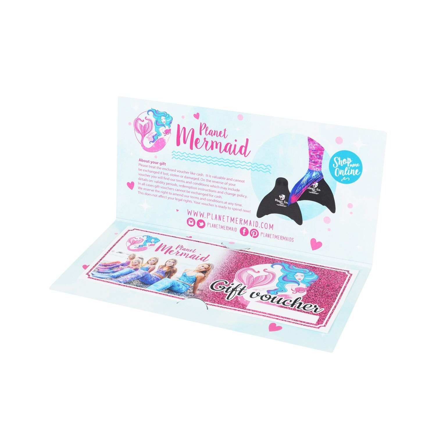 Mermaid Gift Card sent by Post from Planet Mermaid