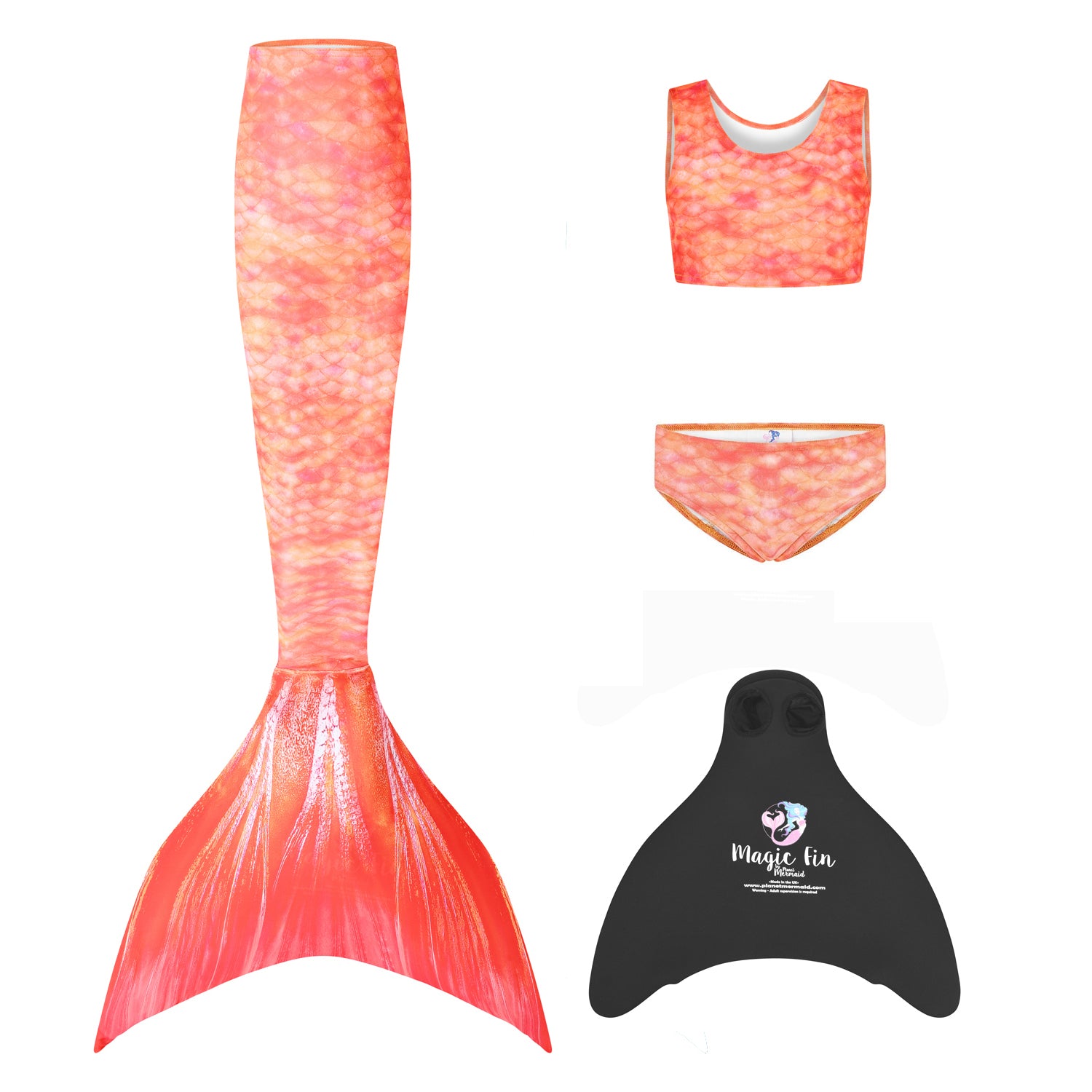 Sunset Splash Mermaid Tail Set
