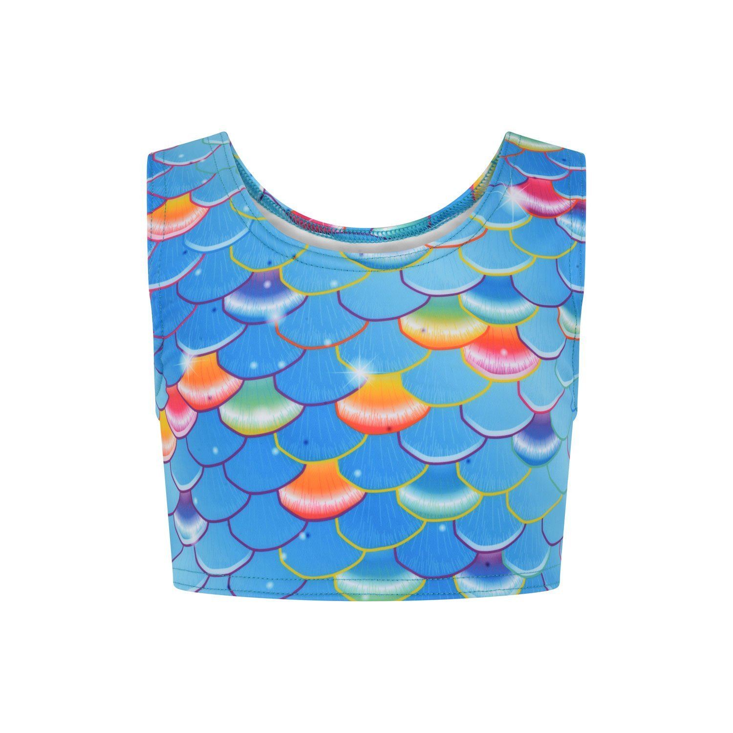 Pacific Rainbow Mermaid Crop Top