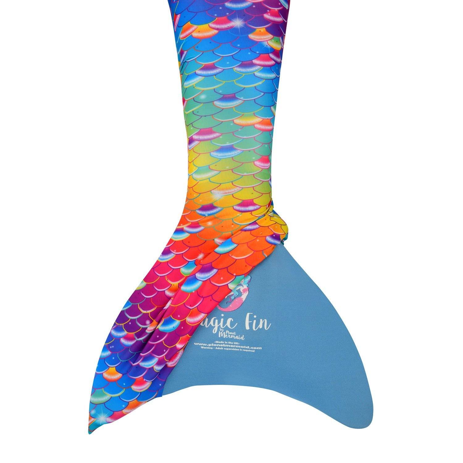 Bubblegum Beach Mermaid Tail with Blue Magic Fin fun monofin